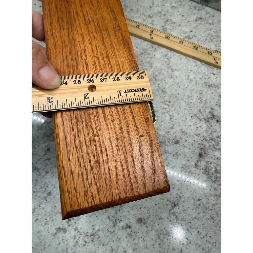 Vintage Oak Wood Wall Shelf Heart Cutout Country Cottage Display 14.5 Inch